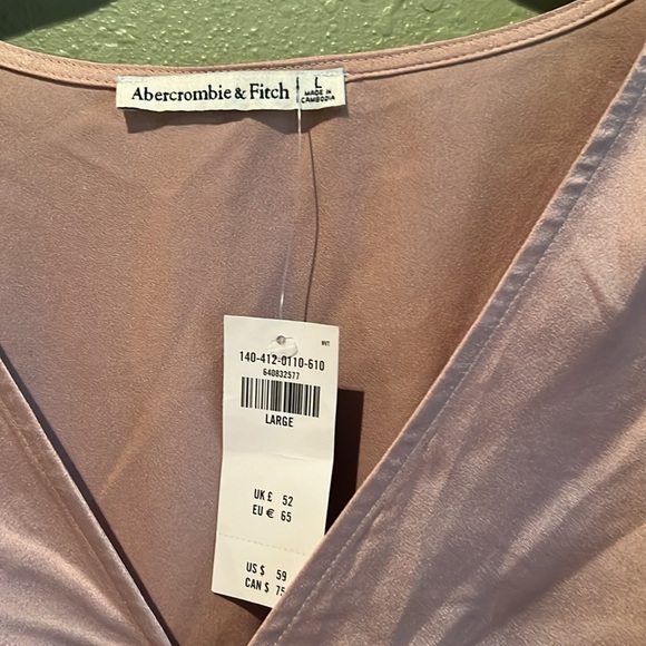 Abercrombie & Fitch NWT Satin Champagne Top- Large - Picture 3 of 10